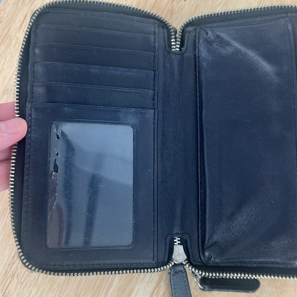 Black Coach Wallet Wristlet - Picture 3 of 10